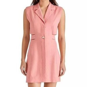 NWT Steve Madden Evan Dress Cutout Sleeveless Linen Blend Mini Dress Size M